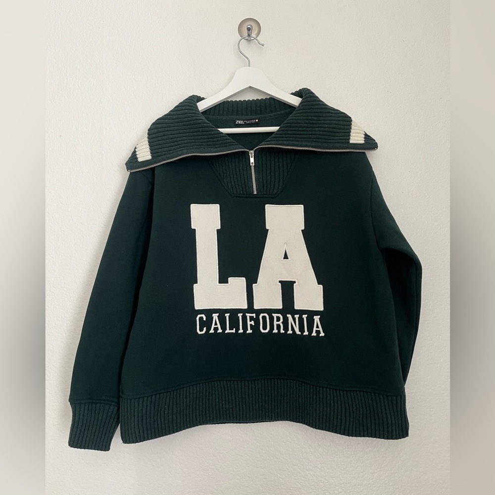 Zara LA Quarter-Zip Sweatshirt